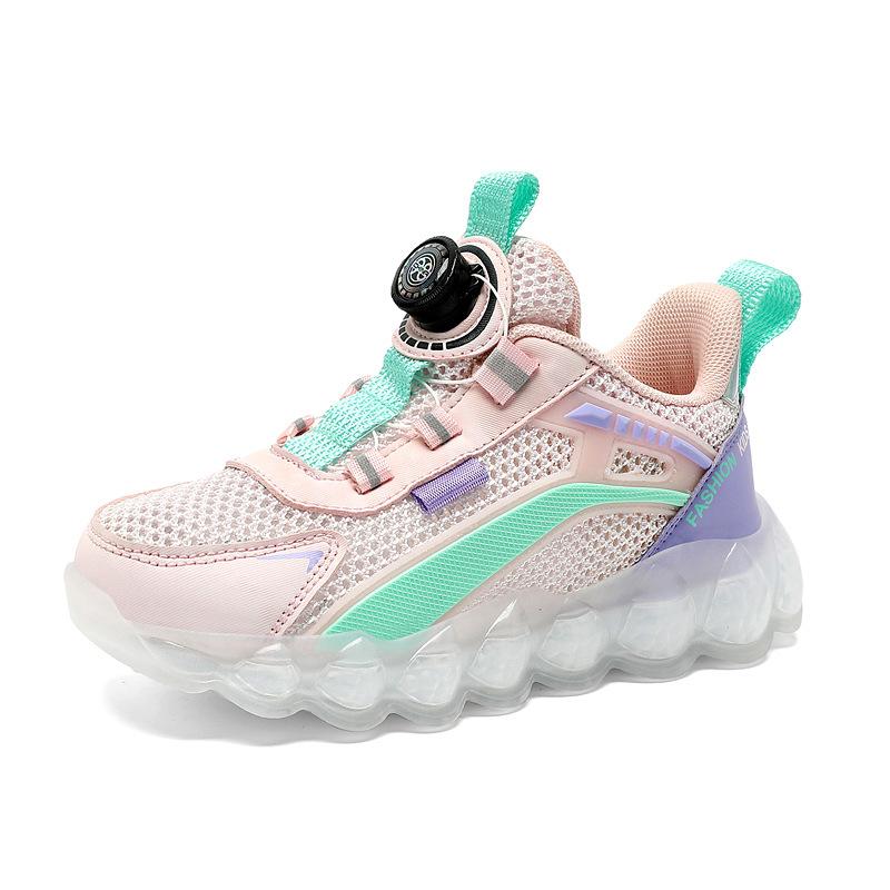 

Summer middle and older children and adolescents single mesh breathable and lightweight rotating button children s shoes, primary and secondary schoo 39