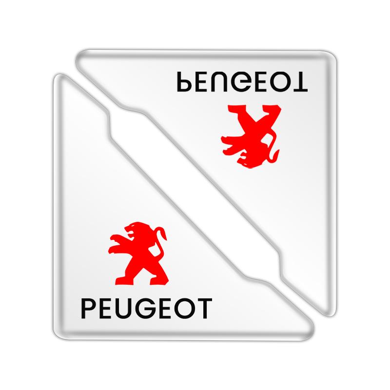 

2026 Hot Car Sticker 2pcs Car Door Corner Transparent Protective Stickers For Peugeot 206 207 301 307 308 408 508 2008 3008 4008