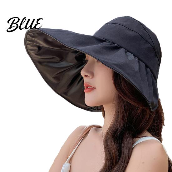 Sunshade Hat for Face Protection Women Sun Bucket Hat Wide Brim Summer Foldable Beach with UV Cap Breathable Outdoor Travel Comfortable Hiking