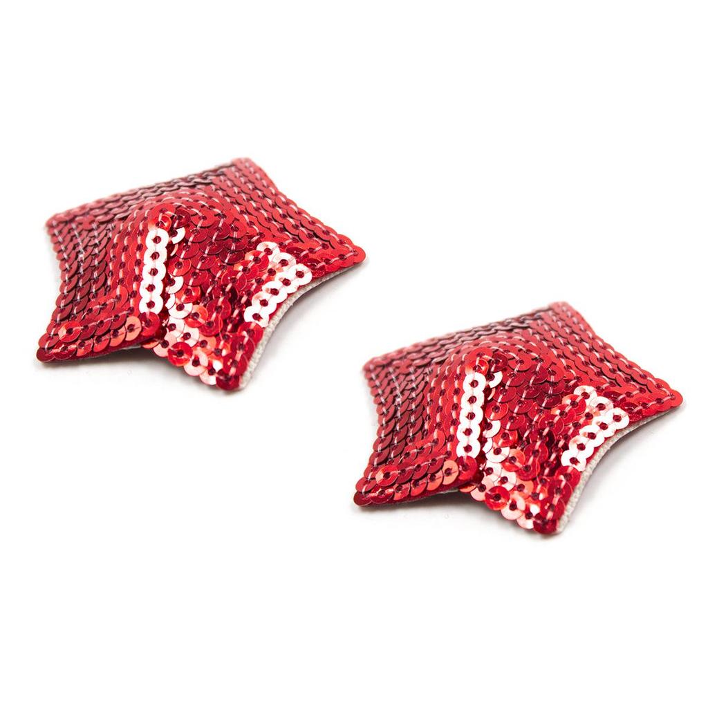 Sequin Nipple Covers Pentagram Pasties - Erotic Flirting Toys for Women