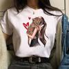 Women T Shirt Fashion Casual Female Print Shirt Loose Women Oneck Tops Harajuku 90s Girls Kawaii T Shirt Korean Style Clothes