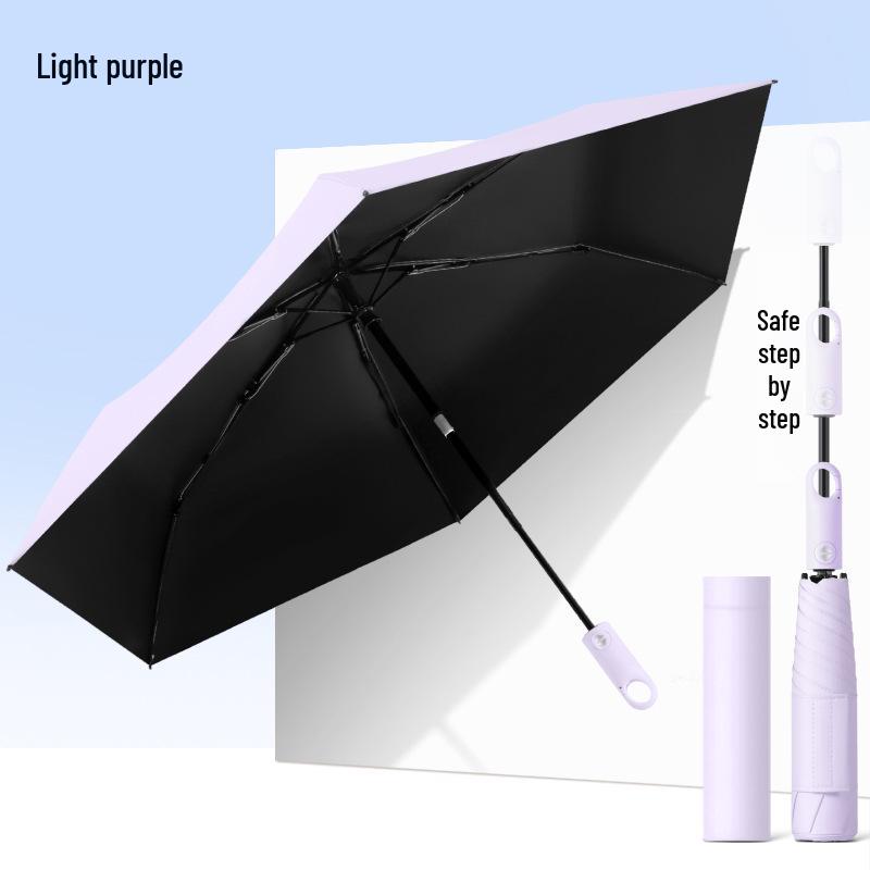 

Ultra-light, compact three-fold automatic umbrella for sun and rain protection 19-inch