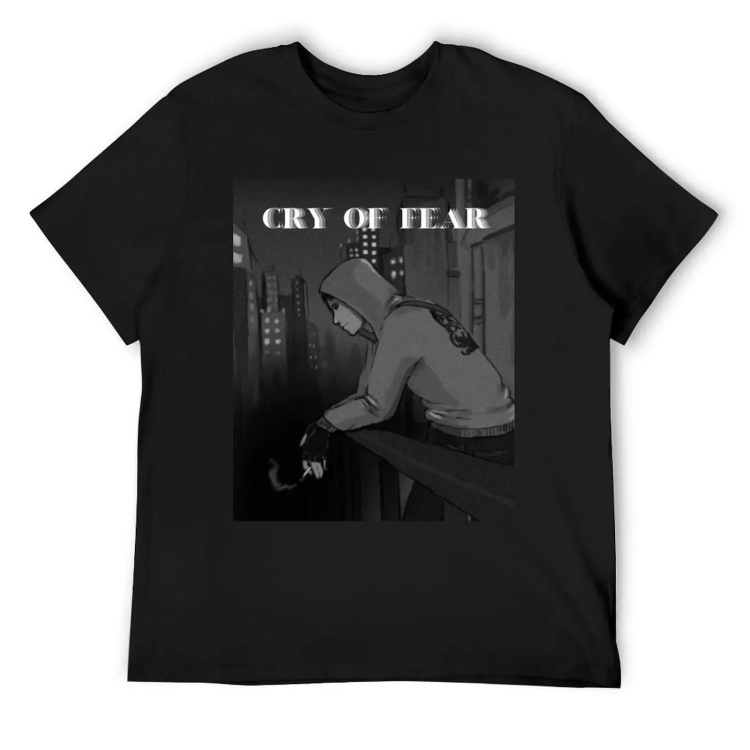 Футболка Cry of Fear синяя архивные модные рубашки роскошная футболка смешные футболки мужские S