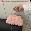 Luxury Polyester Fiber Evening Bags Chiffon 3D Flower Banquet Bag Chain Clutch Handbag Women Crossbody Bag