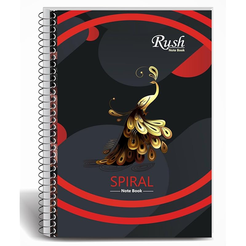 RUSH NOTE BOOKS Semi Rough A4 Spiral Notebook Ruled 400 Pages Notebook | Rough Notebooks 400 Pages Cheap | A4 Size Spira