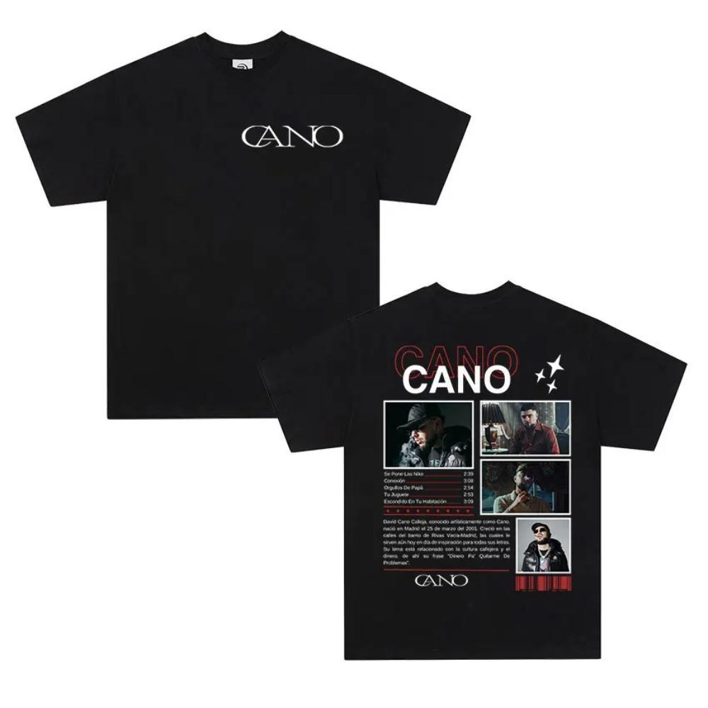 Rapper Cano Triana Tour Graphic T shirt Men's Hip Hop punk Short sleeve T-shirt Oversized Unisex cotton T Shirts streetwear oversized summer new tee