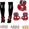 FRRK Spiked Foot Binder Leg Restraint Bondage SM Faux Leather Lockable,Fetish Sex Toy for Couples From Beginner To Advanced