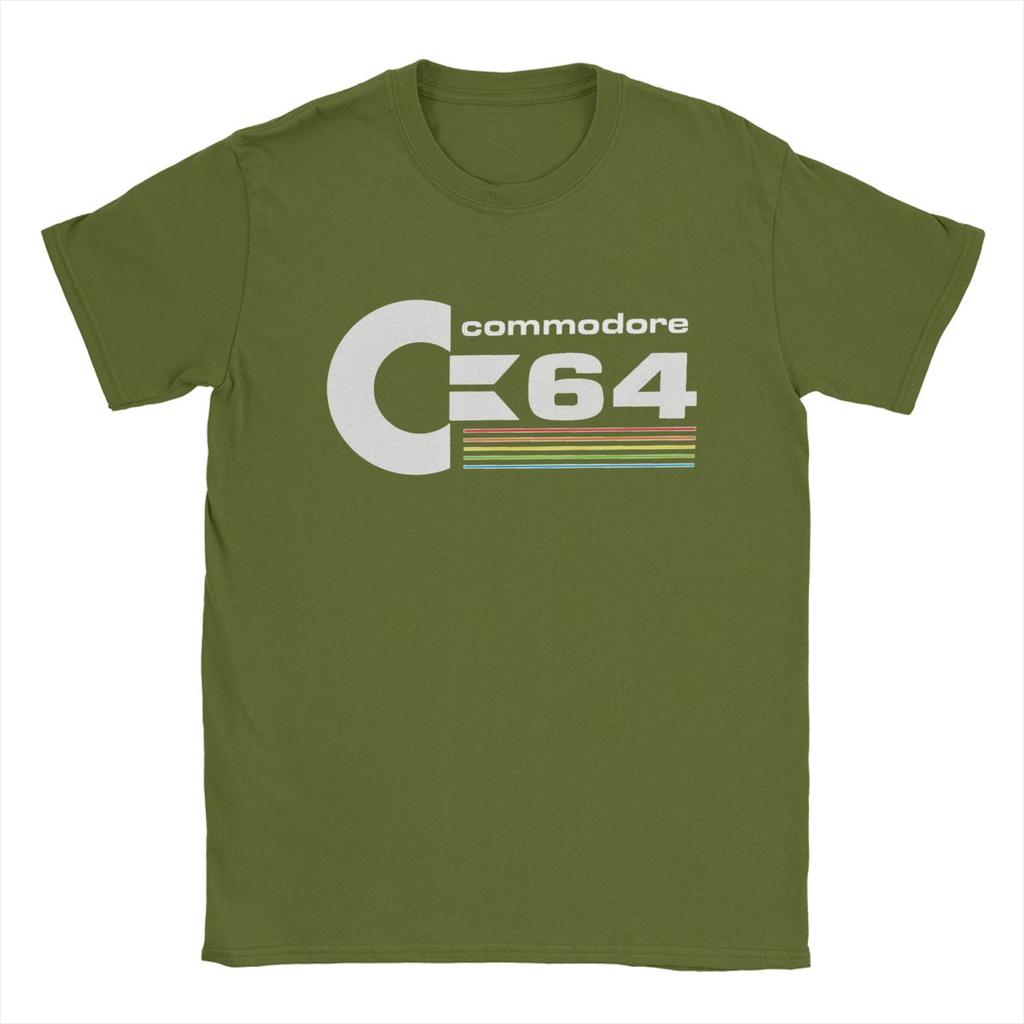 Men's T-Shirts Commodore 64 Vintage Pure Cotton Tee Shirt Short Sleeve Retro Retrocomputing Geek T Shirt Crew Neck Clothing 4XL