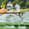 Langlebiger Wasserbehälter Kunststoffkrug mit Griff und auslaufsicherem Deckel, Wiederverwendbarer Schraubdeckelbehälter Tragbare Flasche, Transparent für Zuhause