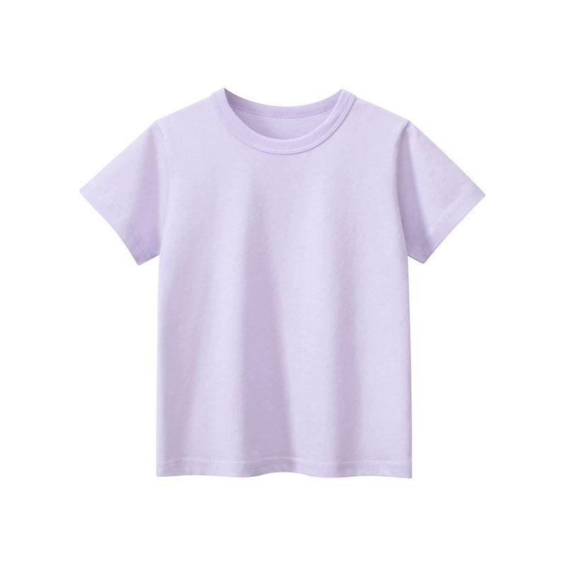 27Kids round Neck No Pattern Children's 9-Color Short-Sleeved T-shirt