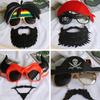 Halloween Glasses Funny Beard Glasses Skull Pirate Navy Cosplay Costume Festival Party Decoration Accessories Unisex
