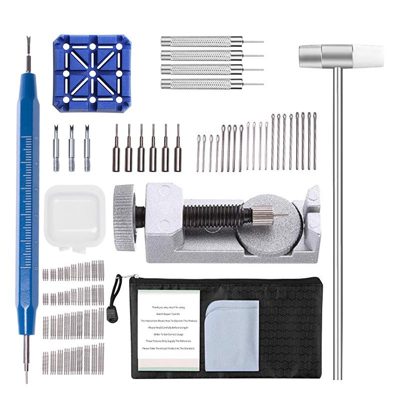 147-częściowy zestaw narzędzi do naprawy zegarków z zestawem do demontażu i otwieraczem w torbie narzędziowej