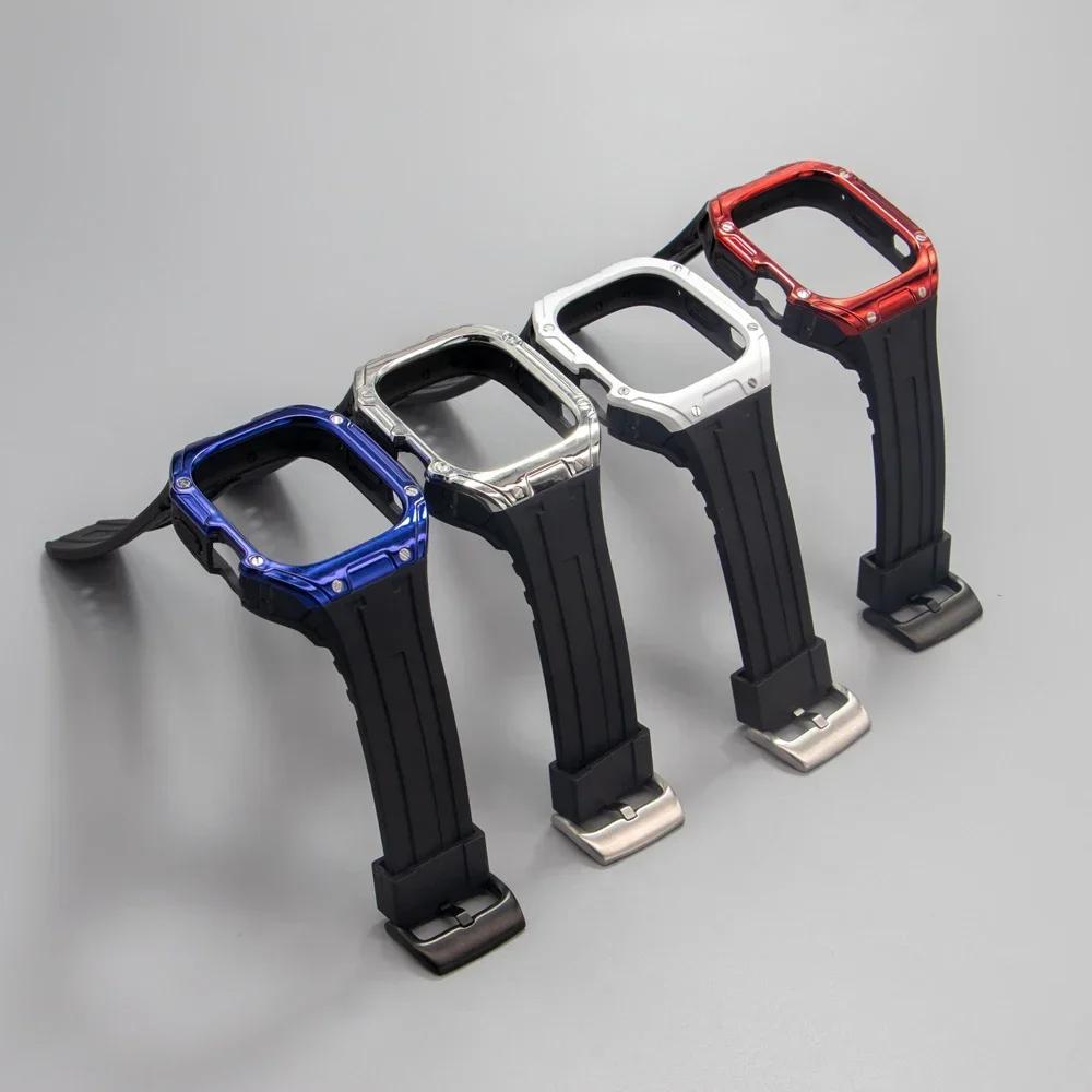 Case+Strap for Apple Watch Band Ultra 2 49mm Modification Kit TPU Case Sport Rubber Strap for Iwatch Series Ultra 49mm Bracelet