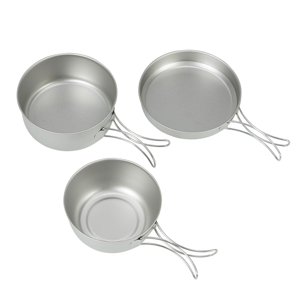 Belmont Titanium Cooker 3-Piece Set (with Case) BM-006