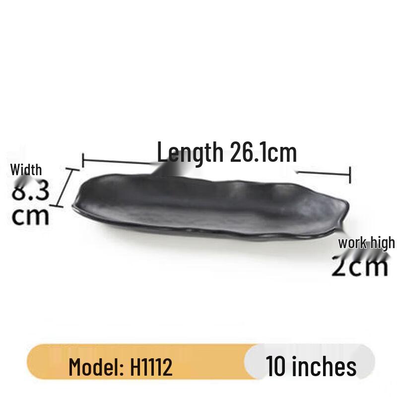 Jijun Rectangular Melamine Serving Plates (10-Pack)