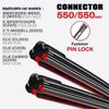 Pin Lock Wiper Blades (22"+22") for Mercedes-Benz C-Class (W203), CLK (C209), CLC (CL203) & C Sportcoupe