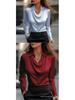 Elegant 2026 Women's Printed Swing Collar Shirt Top