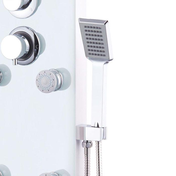 VidaXL Panneau de douche Verre 25 x 44,6 x 130 cm Blanc