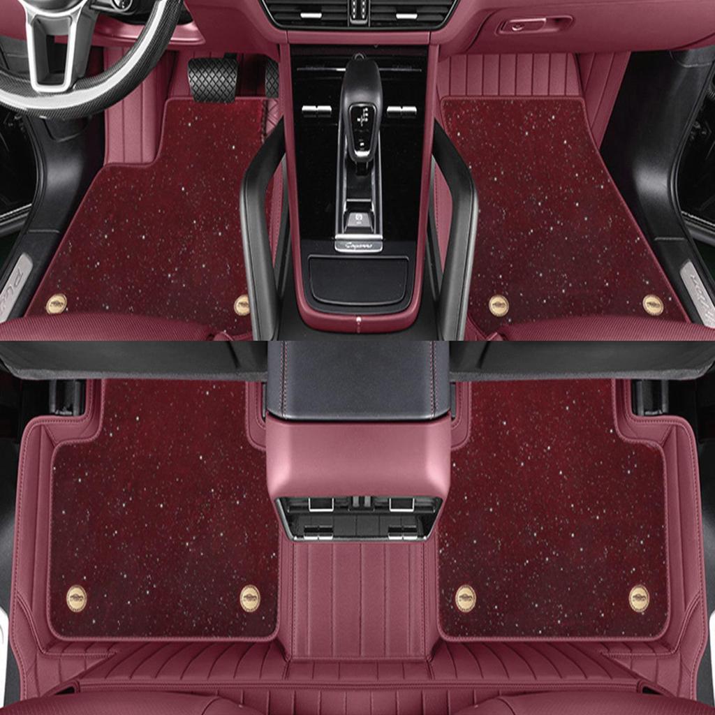 Custom-Fit Double-Layer Cowhide Floor Mats for Jike 001/007/009/X/7X/9X Vehicles