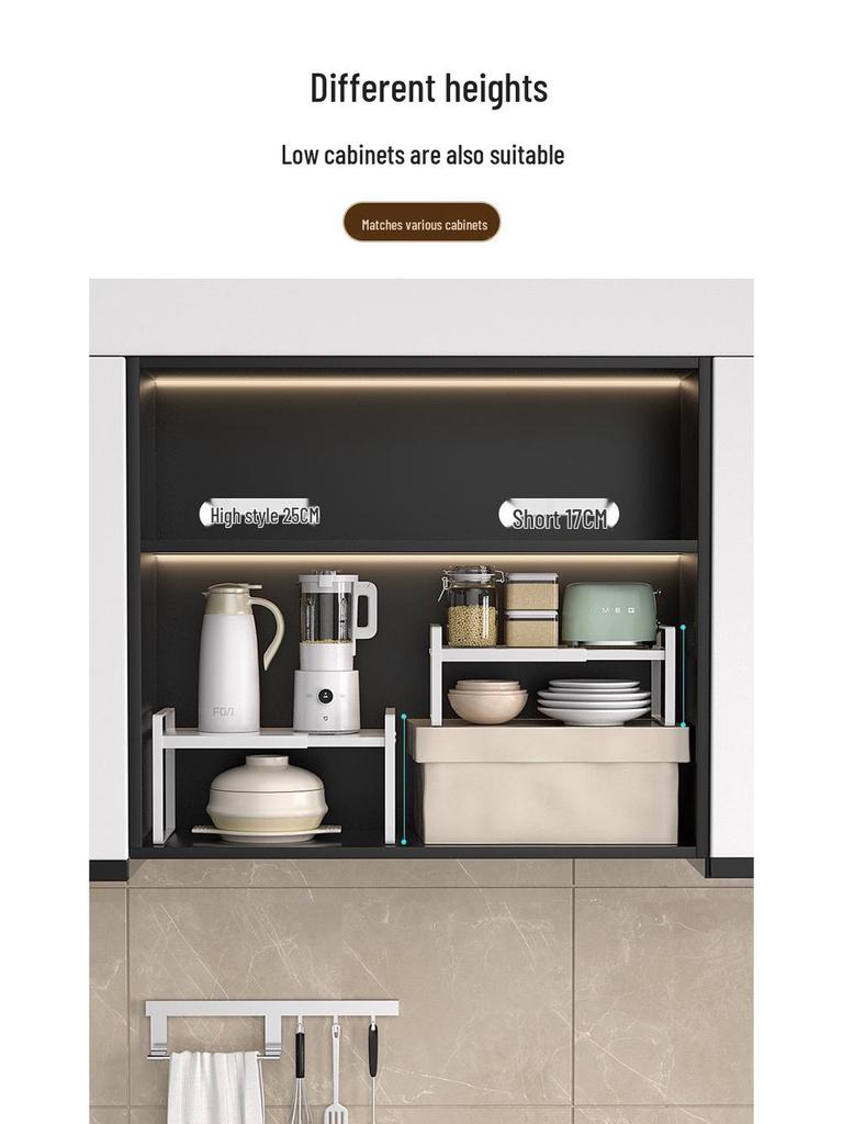 Geri çekilebilir Mutfak Depolama Rafı: Tezgah ve Baharat Kavanozları için Çok Fonksiyonlu Katmanlı Düzenleyici