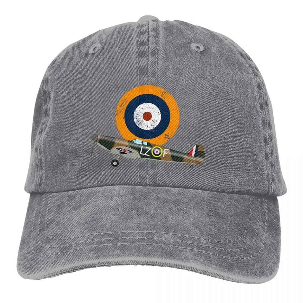 Supermarine Spitfire RAF Samolot WW2 Samolot Flugzeug MKI Usuń Czapkę z Daszkiem Unisex Kapelusze Kowbojskie Daszek Snapback Czapki dla Miłośników