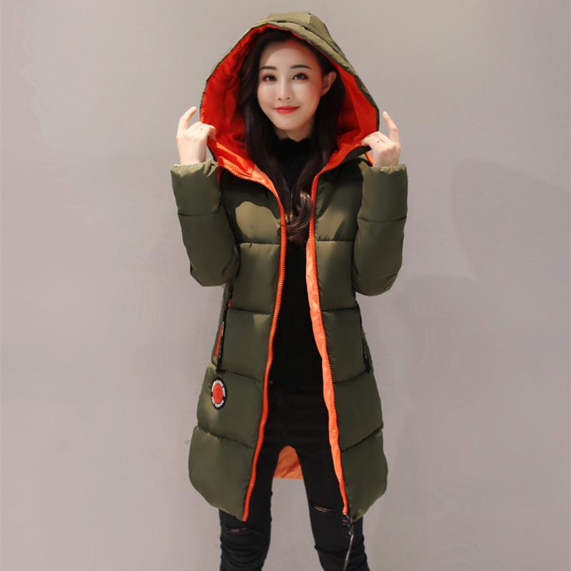 Fall Winter Women Thicken Cotton Padded Hooded Jacket Parka Coat M-XXXL