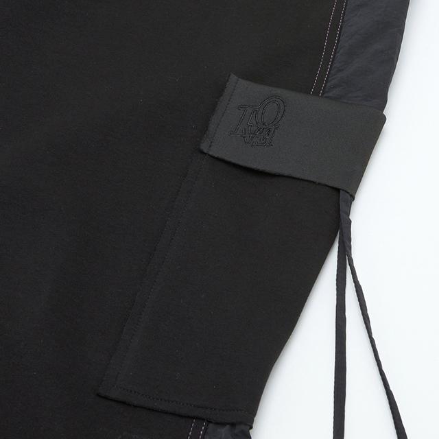 LAP Woven Mix Ponte Cargo Elastic Pants Aq3Wp872