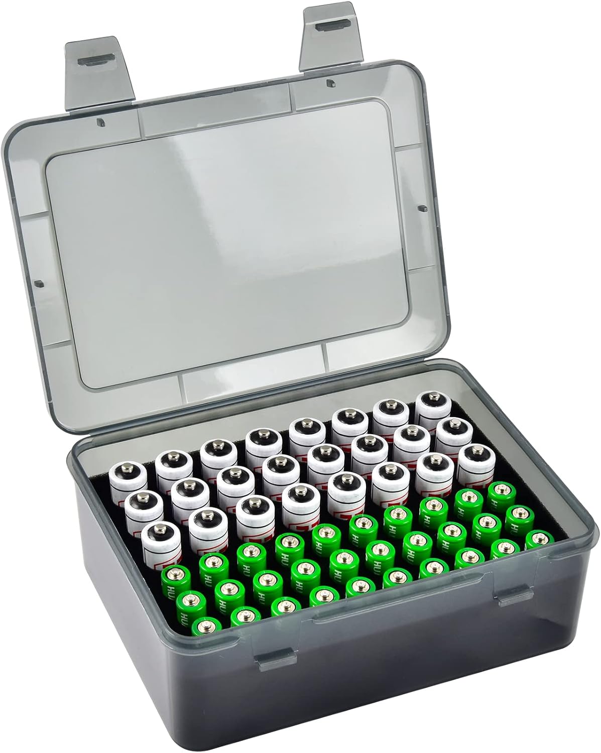 

Держатель для хранения батареек, вмещает 54 батарейки типа ААА, ящик для батареек, контейнер для гаража, диспенсер для организации домашних ящиков коричневый