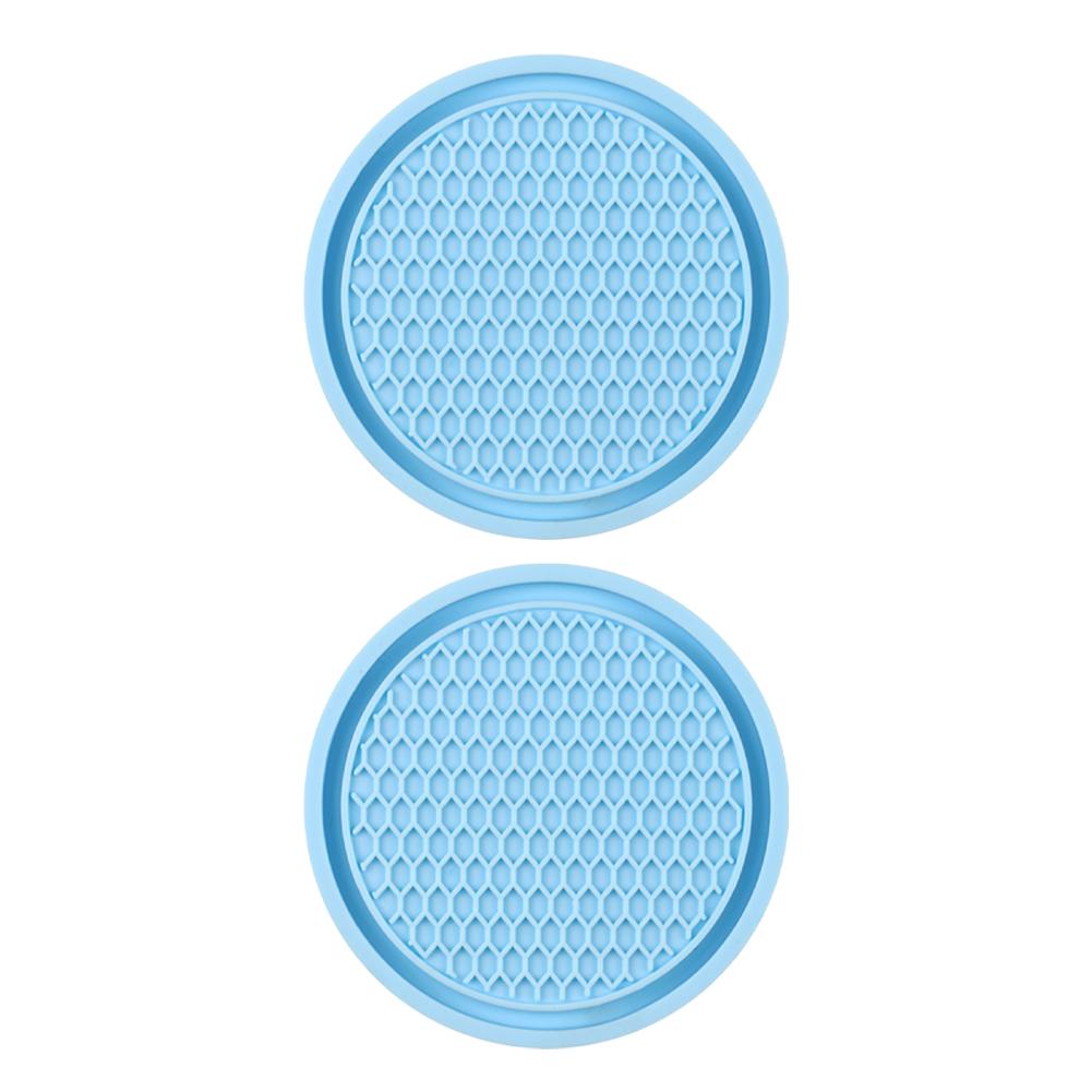 Soft and Flexible 2Pcs Car Cup Coaster Texture Soft Glue Anti slip Holder