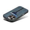 DENIOR For iPhone 16 Pro Max Case Elastic Card Holder PU Leather+TPU+PC Phone Cover