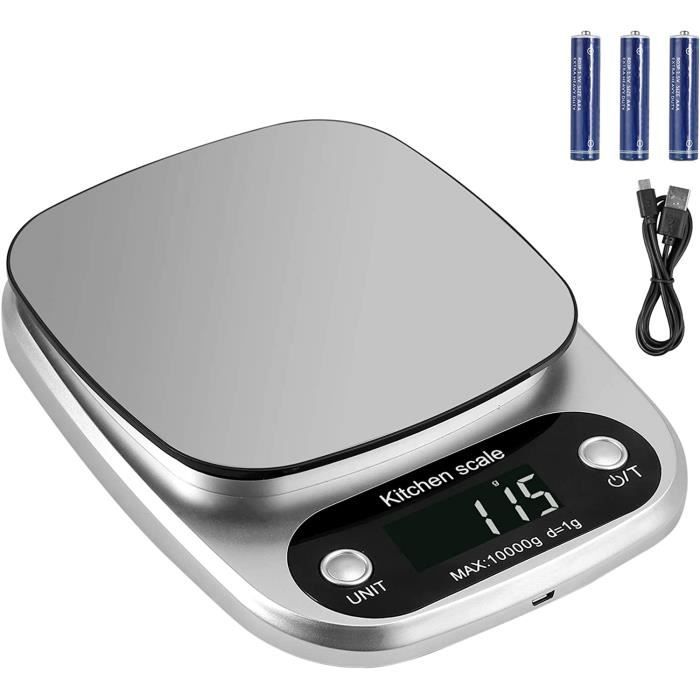 Balance de Cuisine Numérique Rechargeable 3g-10kg