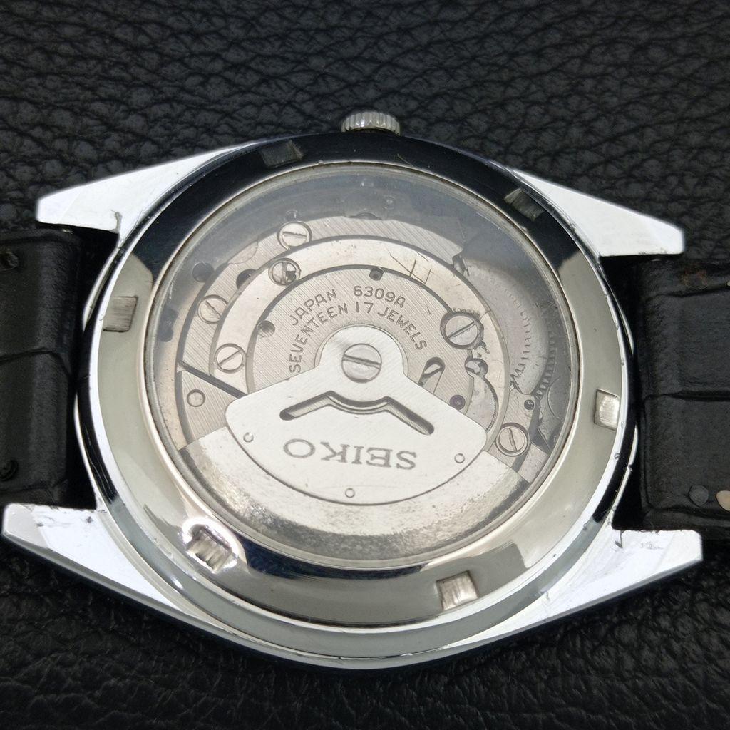 JAPAN VINTAGE REFURBISHED SEIKO 5 AUTOMATIC MENS BLACK DIAL WATCH A444246-1