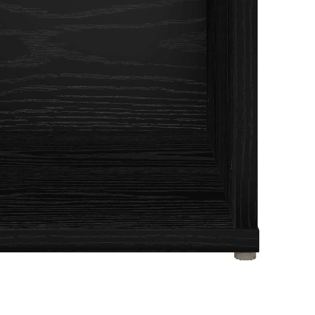 TV Cabinet Set 2 pcs Black Oak Effect 107 x 35 x 37 cm