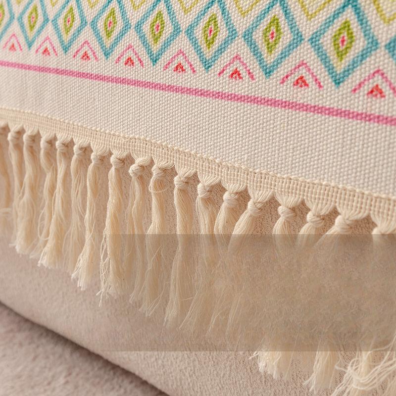 Cotton Linen Sofa Cushion Four Seasons Universal Bohemian Ethnic Ins Style Backrest Towel Full Cover Non-Slip Sofa Cover Slipcover