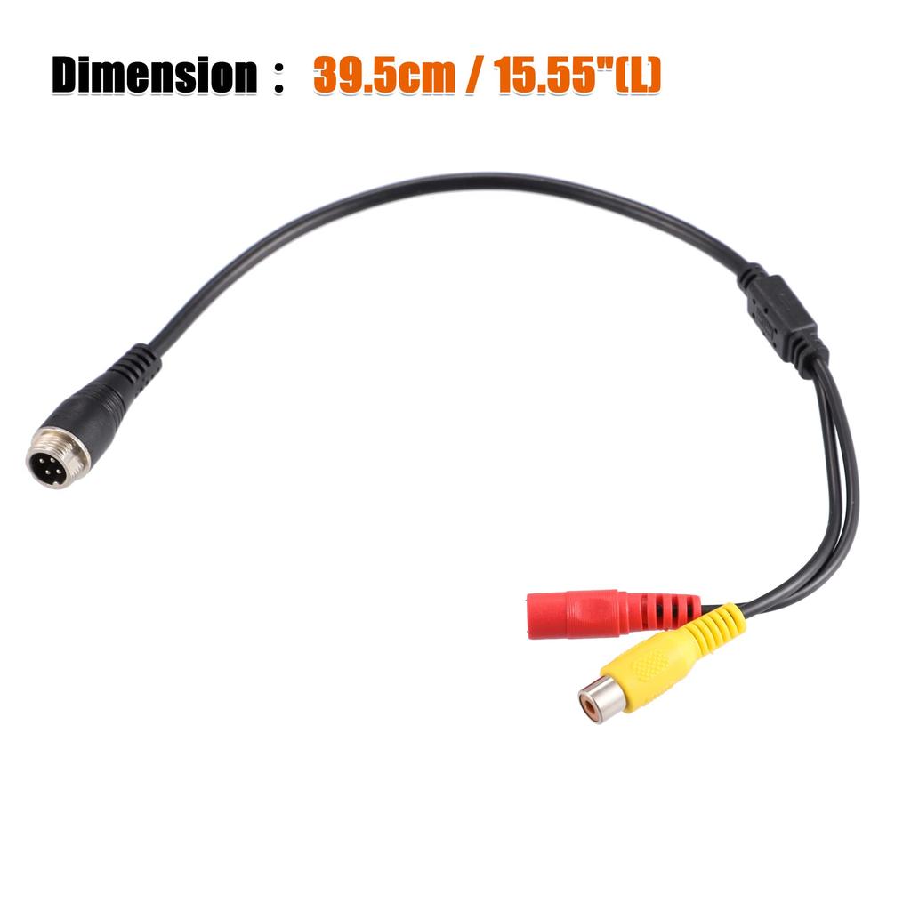 uxcell Car Camera Adapter AV DC Female Connector Wire Surveillance Video Cable Adapter 4