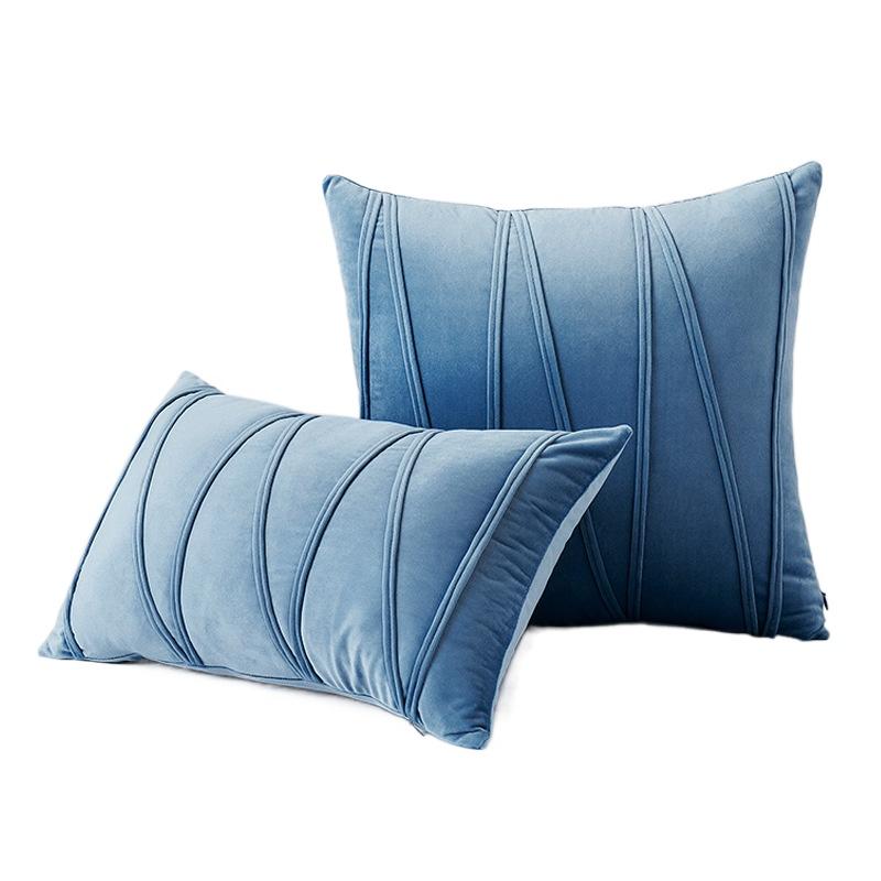 НОВЫЙ 18-дюймовый 20-дюймовый бархатный однотонный мягкий чехол для подушки наволочки для дивана домашний декор 30X50cm синий 1409₽