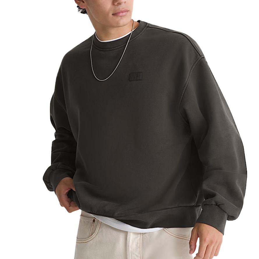 Vans Minimal Logo Crew Neck Knit Sweatshirt Dark Brown VN000T6TEMV