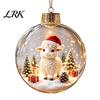 Ornamenti da Appendere per Soggiorno, Ornamento Luminoso della Storia di Natale, Sfera Luminosa con Mini Scena Natalizia, Luci LED Calde per Bomboniere, Plastica Trasparente