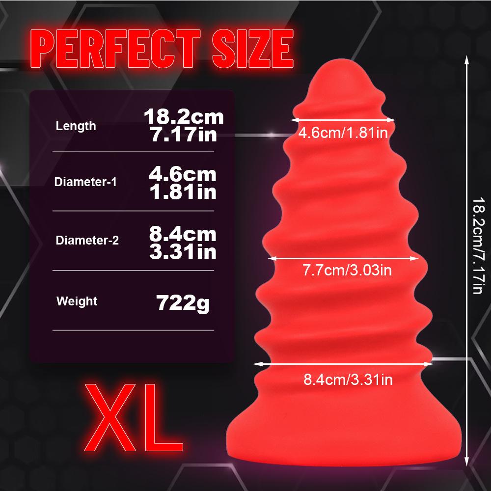 Screws Soft Silicone Anal Plug  Adult Male and Female SM Sex Toys  Masturbation Orgasm Toys  Irregular Anal Dilation