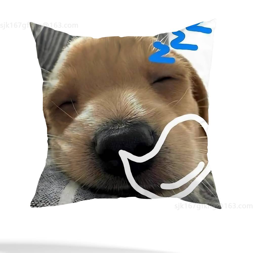 Cute Dog Pillow Case Pillow Case Living Room Sofa Cushion Cover Suitable For Home Bedroom Room Decoration