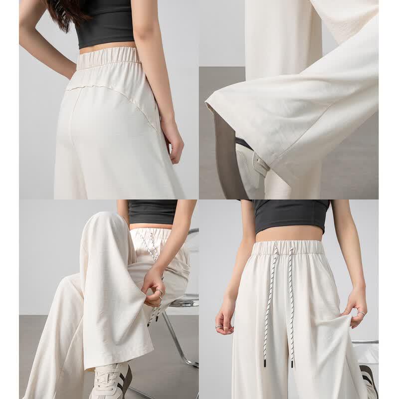 HSTYLE Women's UPF50+ Cool-Feel Wide-Leg Casual Pants
