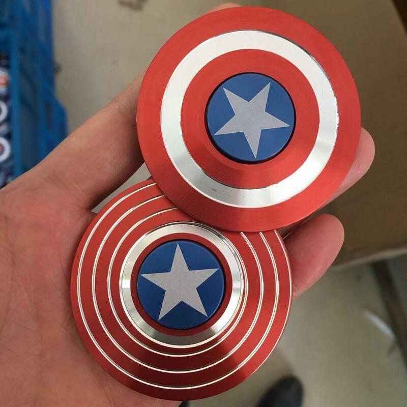 Captain Spinner American Fingertip Gyro Shield Alloy Toys Decompression