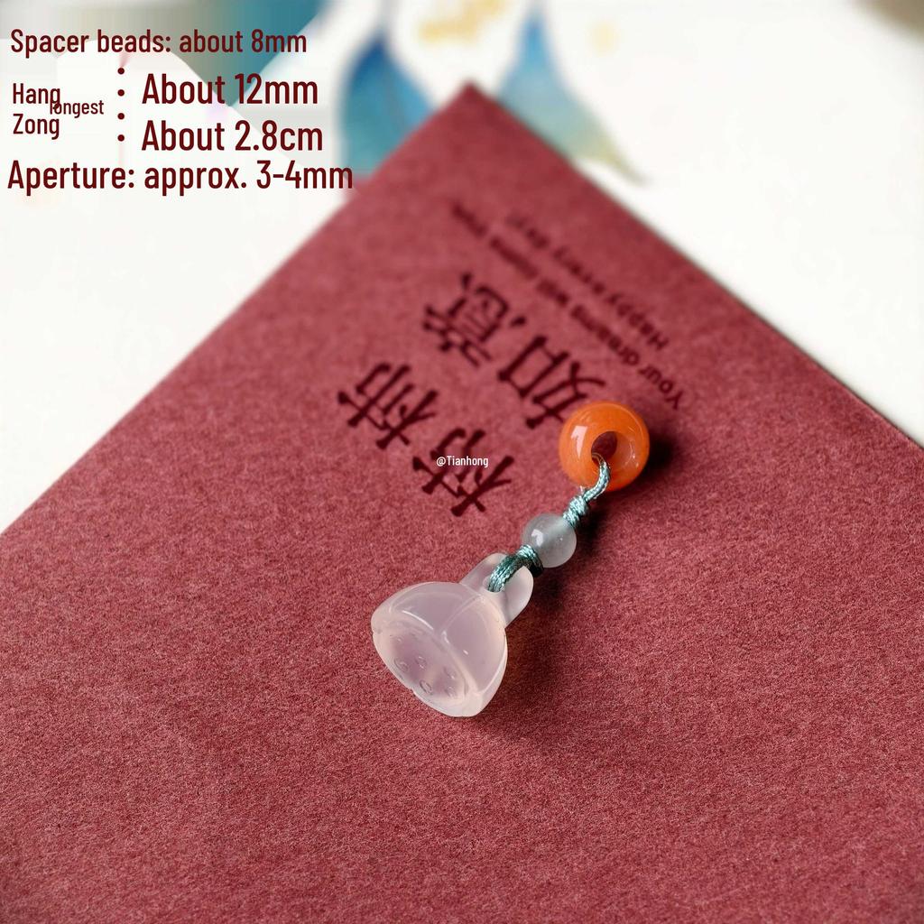 Southern Red Agate & Hetian Jade Beaded Bracelet with Pendant