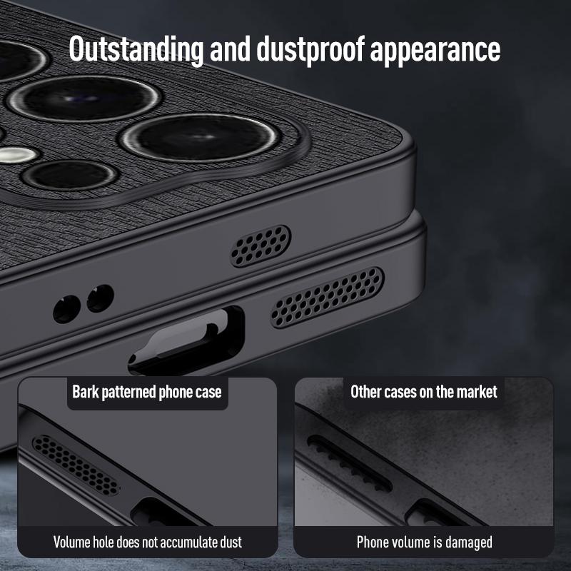 Slim Wood Grain Leather Case For Samsung Galaxy S26 Ultra S25 Edge S24 FE S23 S22 Plus A57 A37 A56 A36 A26 A16 A35 A25 A15 5G Shockproof Case Cover