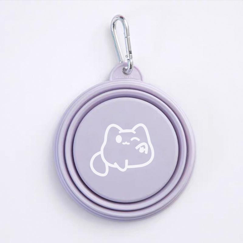 Pets Go Out Folding Bowls for Dogs Outdoor Drinking Bowls for Dogs Portable Silicone Bowls Folding Cat Bowls Dog Bowls