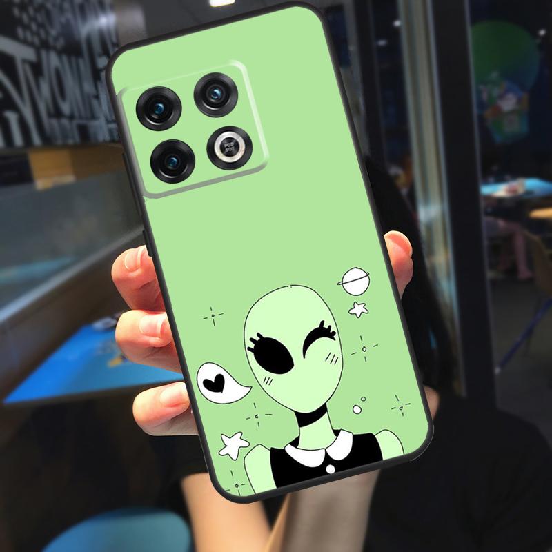 Aesthetics Cute Cartoon Alien Funda For OnePlus 12R 13 R 12 11 9 10 Pro 8T 9RT 10T OnePlus Nord 4 CE 2 3 Lite N20 N30 Case