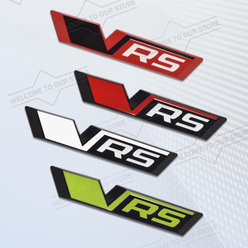 xnapd1 Car Styling New VRS Emblem Body Trunk 3D Metal Grille Badge Stickers Decal For Octavia Enyaq RS Elroq Kushaq Citigo Superb Scala