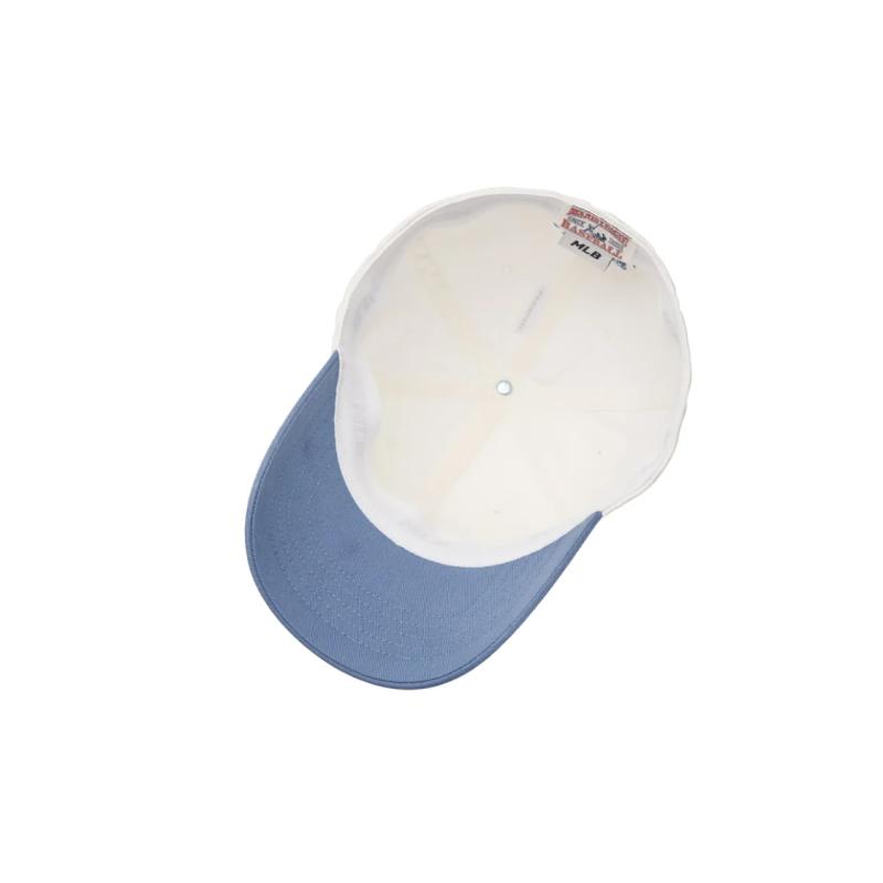 MLB Embroidered Pattern Elastane Baseball Caps Unisex Blue Fashion 3ACPV024N-07WHS