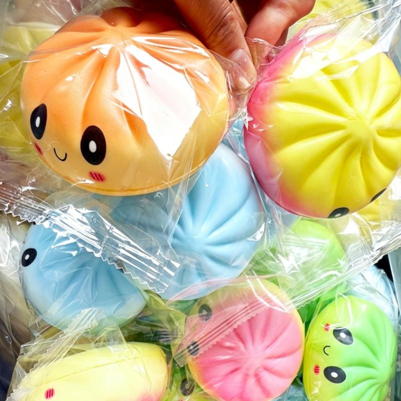Cute Steamed Bun Soft Rebound Squeeze Toy Soft Slow Rising Adults Stress Relief Sensory Toy Gifts Home Office
