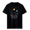 Druck T-Shirt Astronaut Spektakulär Weltraum Galaxie Baumwoll T-Shirt Unisex T-Shirt Oversized Tees Fitness Herren Kleidung Streetwear